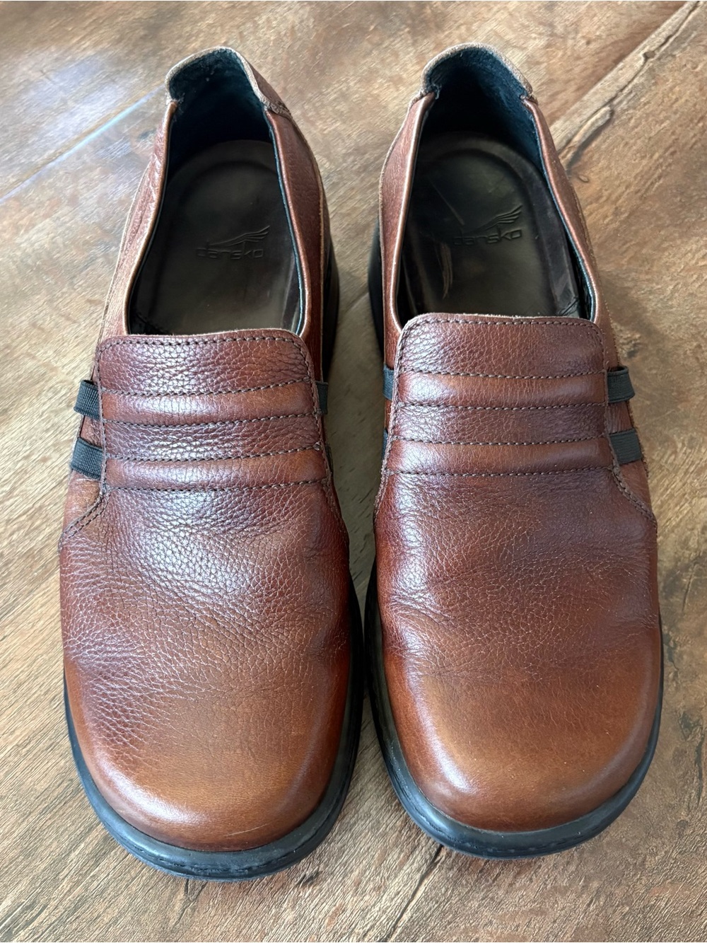 Dansko Brown Leather Comfort Slip On‎ Clogs EU 40 US 9.5-10 Portugal
